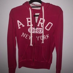 Aeropostale Junior Magenta Zip-up Hoodie